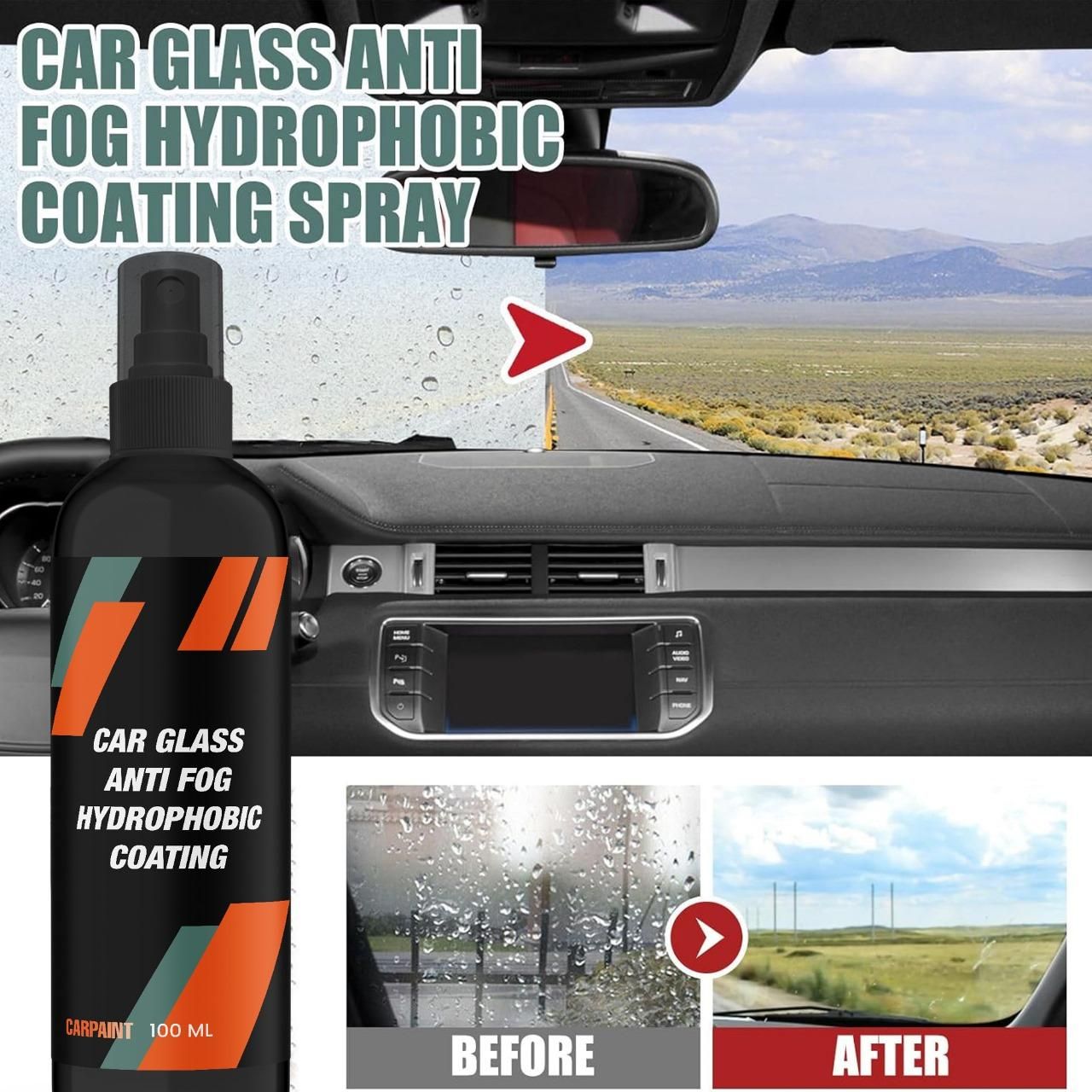 Car Glass Anti-Fog & Water Repellent Spray 🚗💦 | Buy 1 Get 1 FREE! 🔥